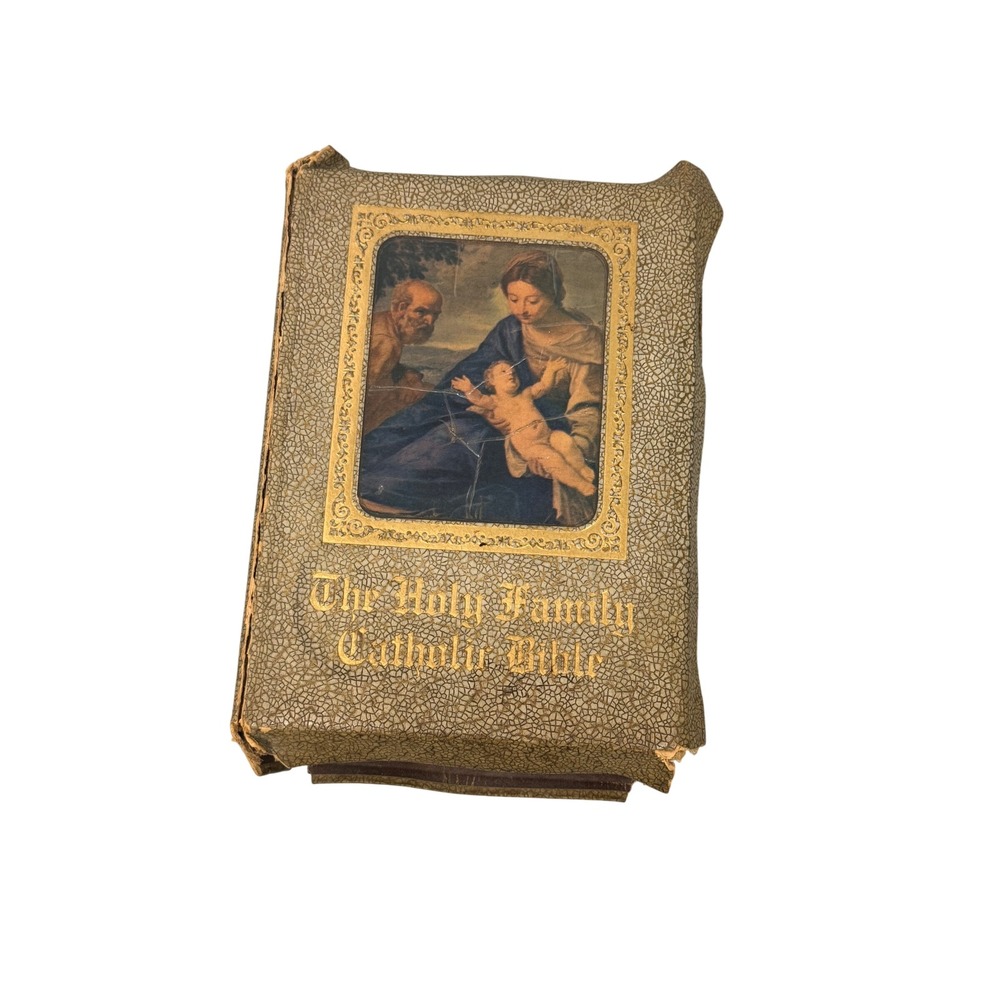 READ VTG 1958 The Holy Family Catholic Bible Master Deluxe Edition Illustrated